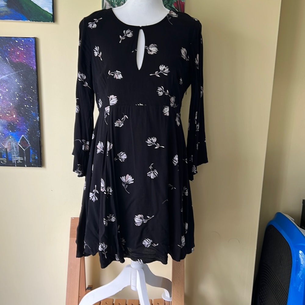 Black dress with open back
